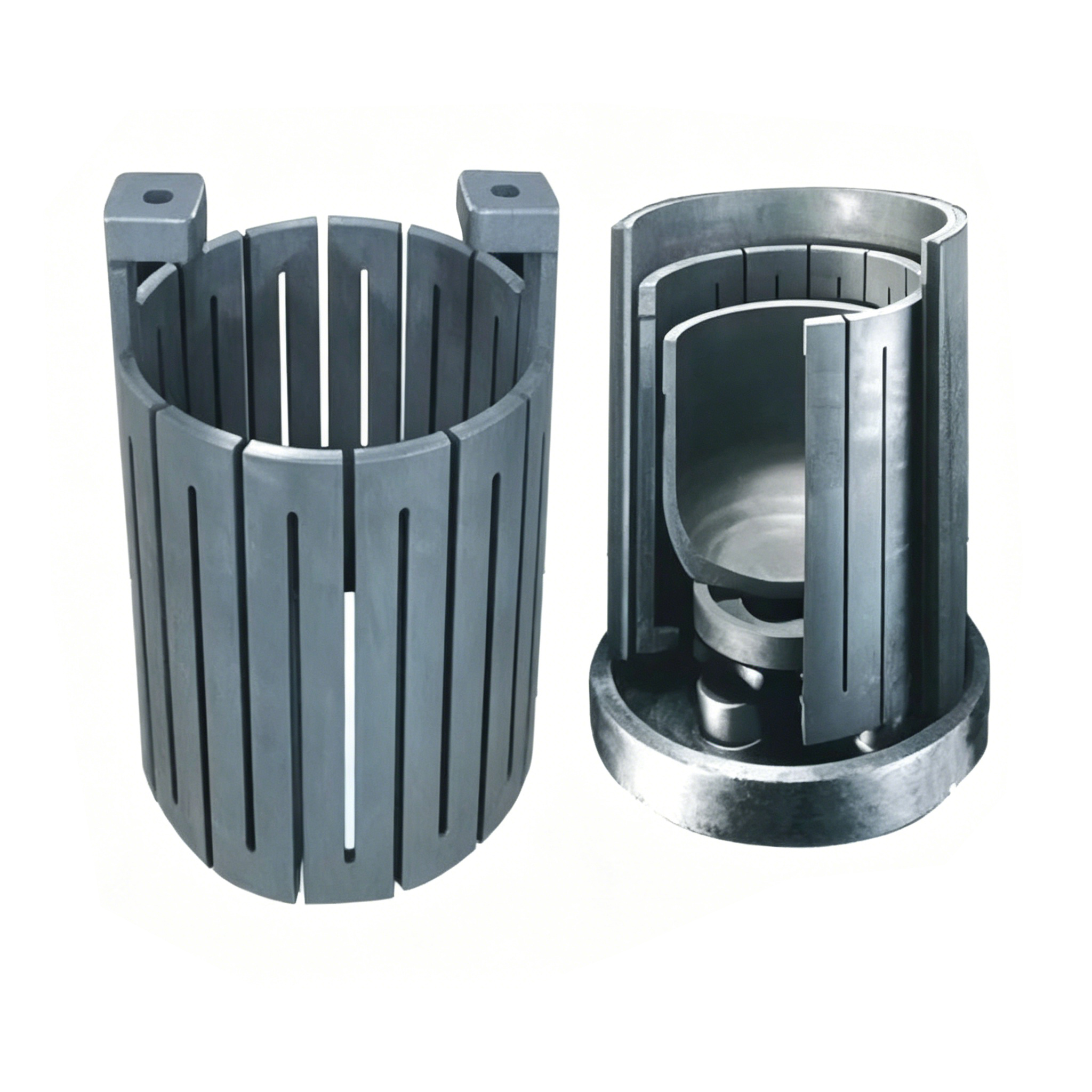 conjunto de aquecedor de grafite cortado com cadinho para forno de sinteriza&ccedil;&atilde;o