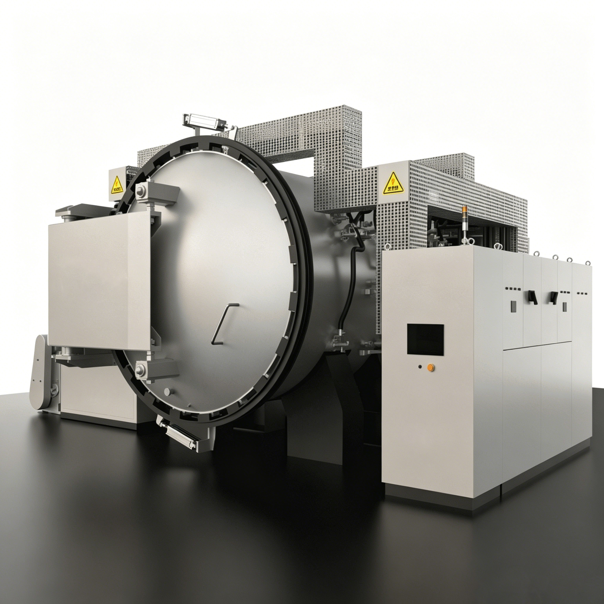 Forno de atmosfera a v&aacute;cuo de alta temperatura com camada de isolamento t&eacute;rmico de feltro de grafite macio &agrave; base de rayon para aplica&ccedil;&otilde;es de tratamento t&eacute;rmico e sinteriza&ccedil;&atilde;o de at&eacute; 2.800&deg;C