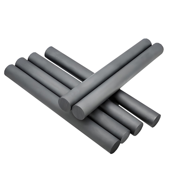 Exibi&ccedil;&atilde;o cruzada de hastes de grafite industrial de m&uacute;ltiplas especifica&ccedil;&otilde;es, barras redondas de carbono de alta densidade, material de haste de grafite para elementos de aquecimento de forno a v&aacute;cuo, face final densa sem poros, resist&ecirc;ncia &agrave; flex&atilde;o ≥25MPa