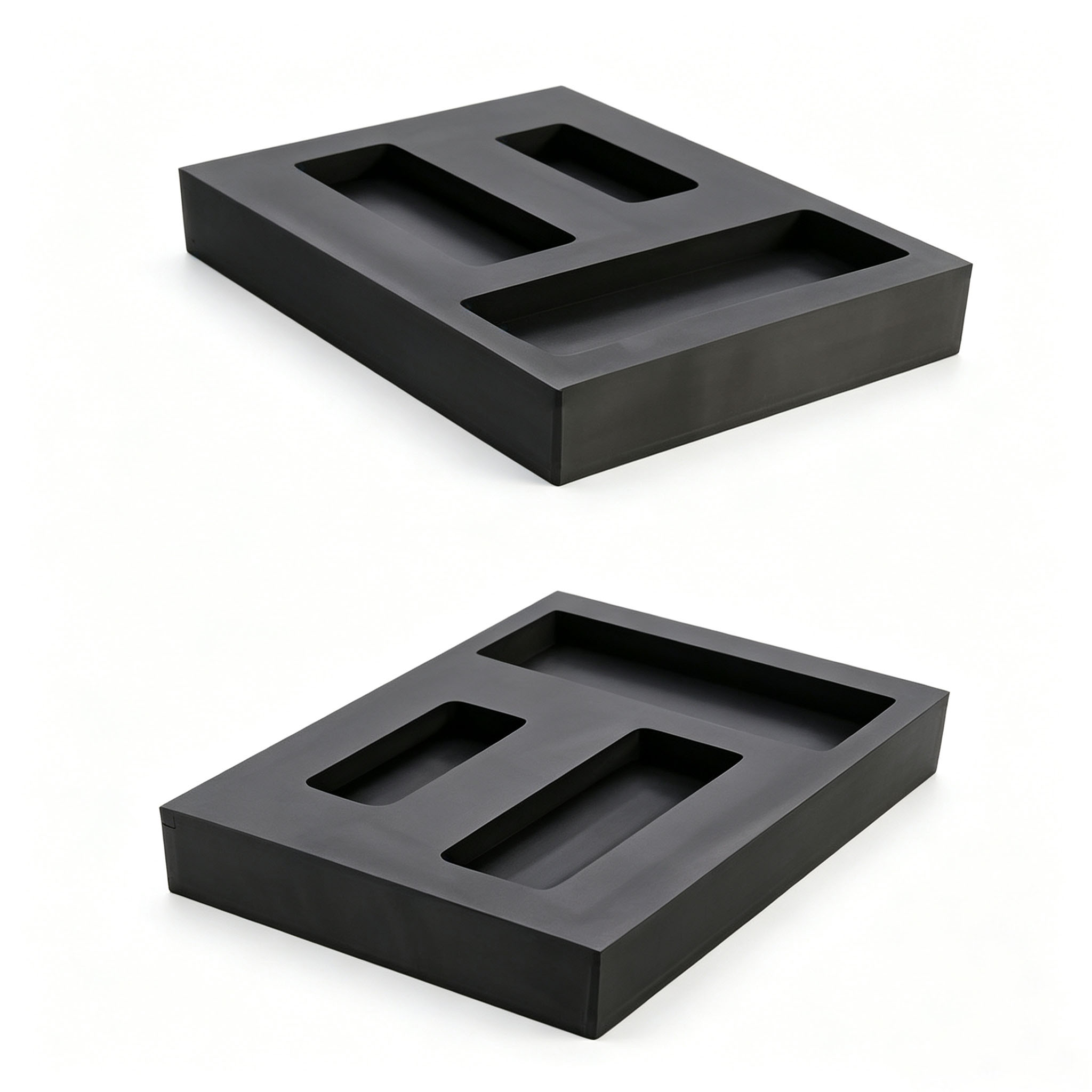 Moldes de lingotes de grafite multicâmaras de alta densidade — Moldes especializados para fundição e fundição de ouro, prata, cobre e alumínio 