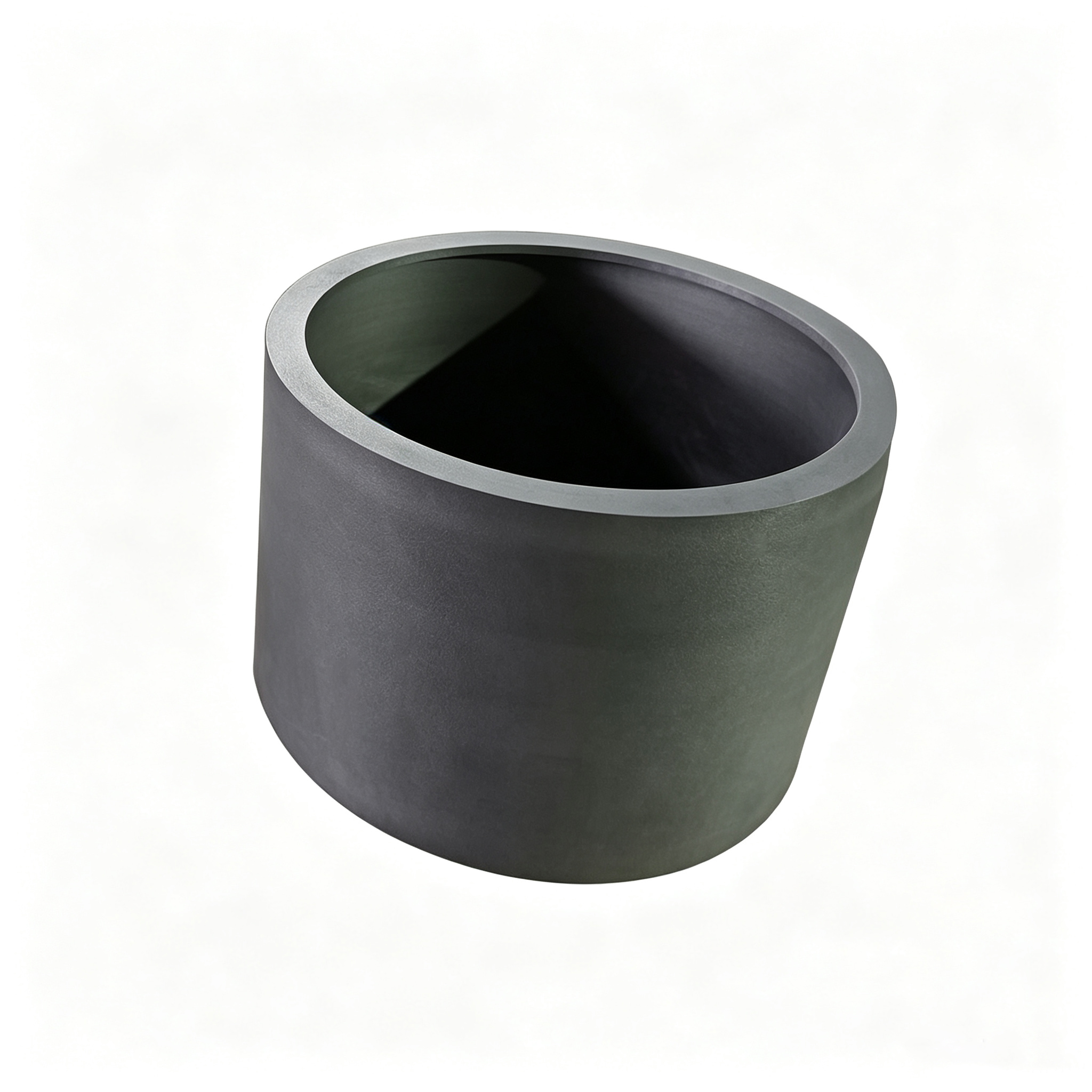 Cadinho de grafite cil&iacute;ndrico padr&atilde;o, recipiente de fus&atilde;o industrial de parede espessa para alum&iacute;nio, cobre, ouro, prata, material de grafite isost&aacute;tico de alta pureza com superf&iacute;cie interior lisa, NHD Carbon direto da f&aacute;brica