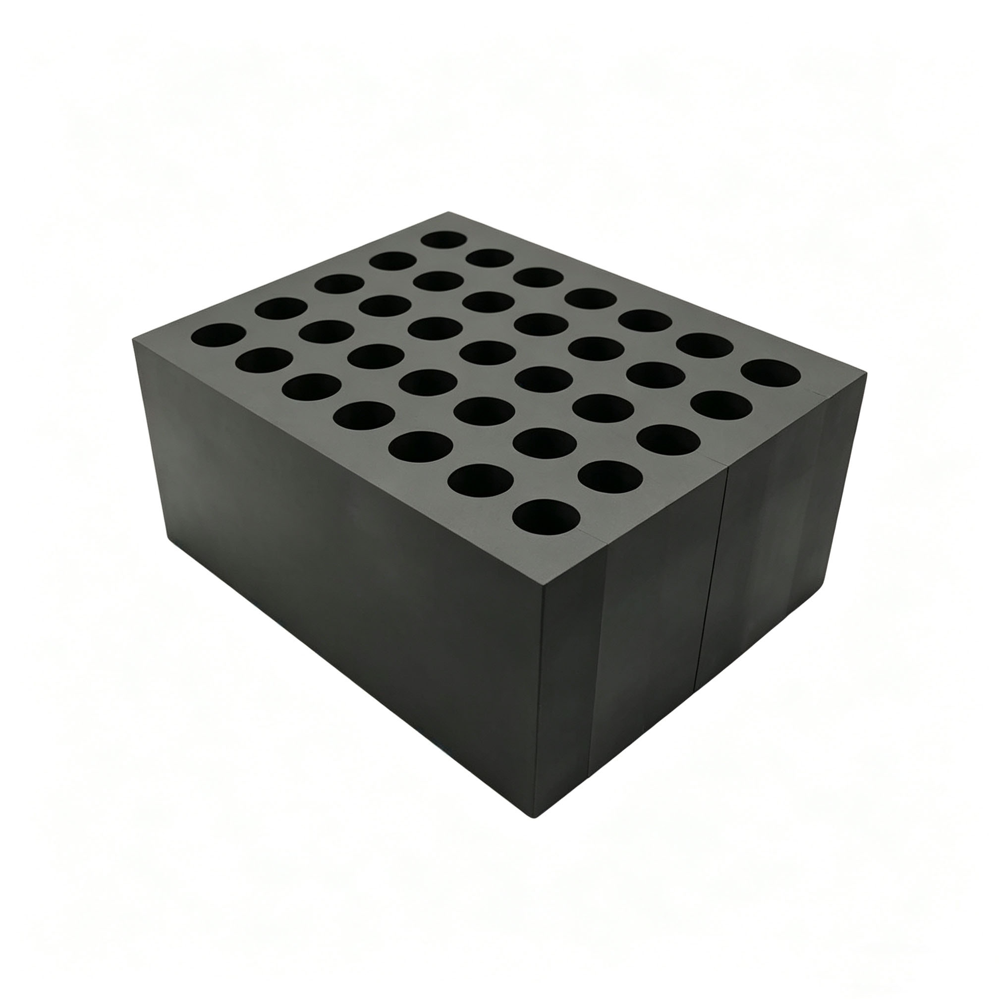 Bloco de molde de sinteriza&ccedil;&atilde;o de grafite com furo redondo de matriz quadrada, matriz de grafite de cavidade personaliz&aacute;vel para segmentos de diamante de m&aacute;rmore e granito