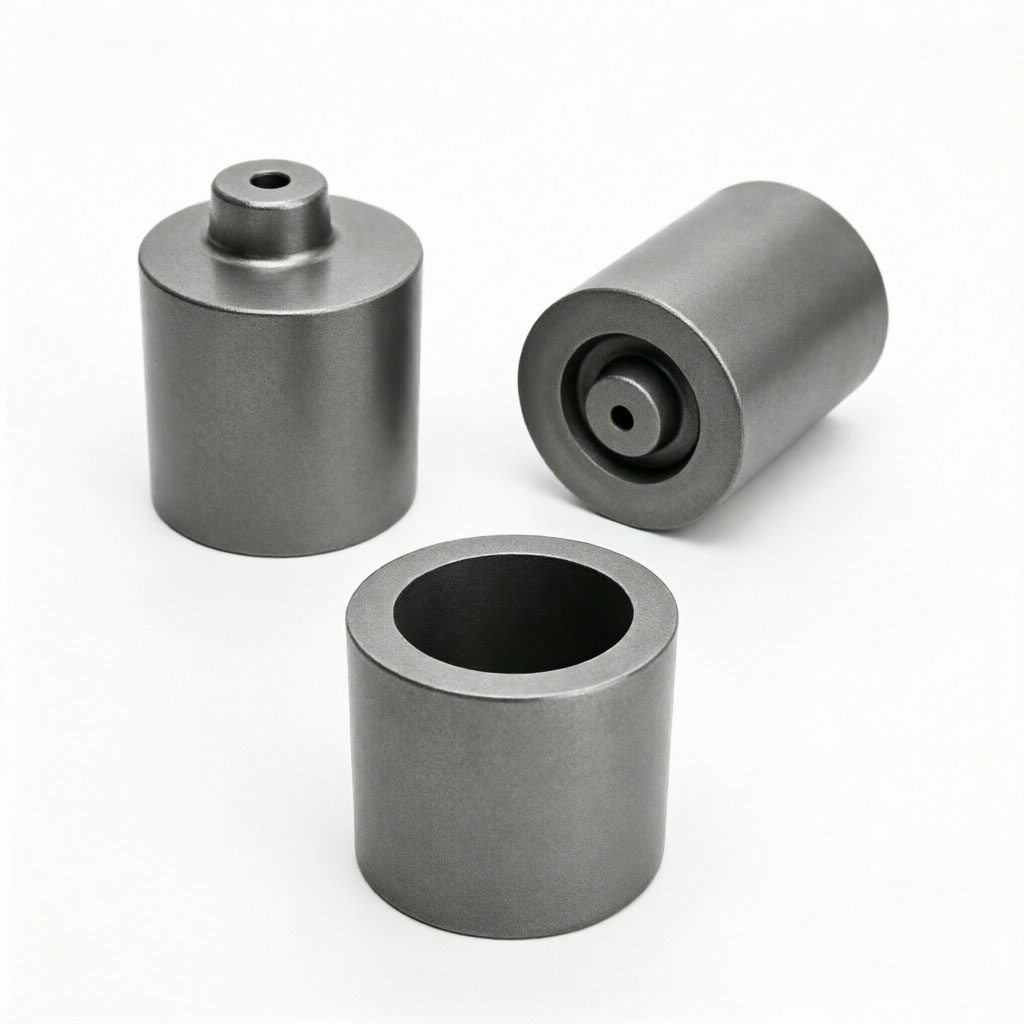 Cadinho feito sob encomenda horizontal longo da grafite com coluna superior integrada do furo, est&aacute;vel t&eacute;rmico de choque para o derretimento do metal precioso