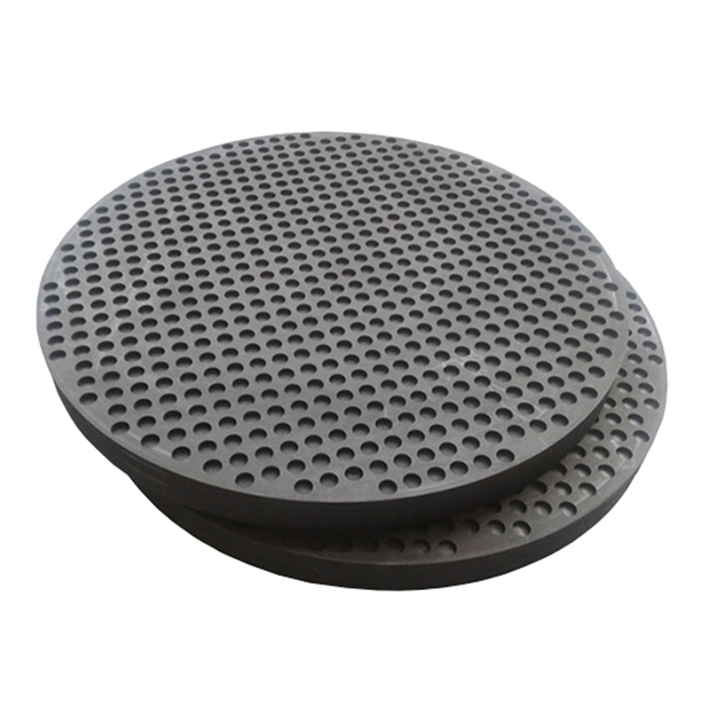 Pilha de discos de grafite perfurados de alta densidade para sinteriza&ccedil;&atilde;o de carboneto de tungst&ecirc;nio, placa de carbono porosa perfurada com precis&atilde;o CNC com padr&atilde;o de furo uniforme, fabricada pela Ningheda New Material