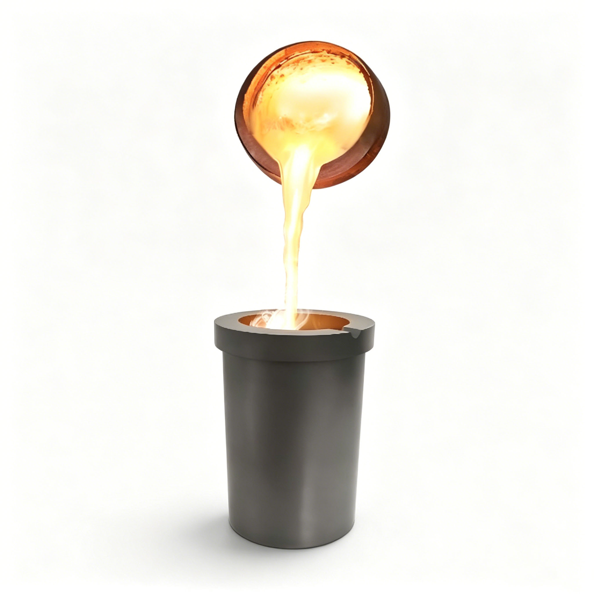 Cadinho de grafite resistente a altas temperaturas, ferramenta de fundi&ccedil;&atilde;o profissional para fus&atilde;o de metais preciosos de ouro e prata e fundi&ccedil;&atilde;o industrial